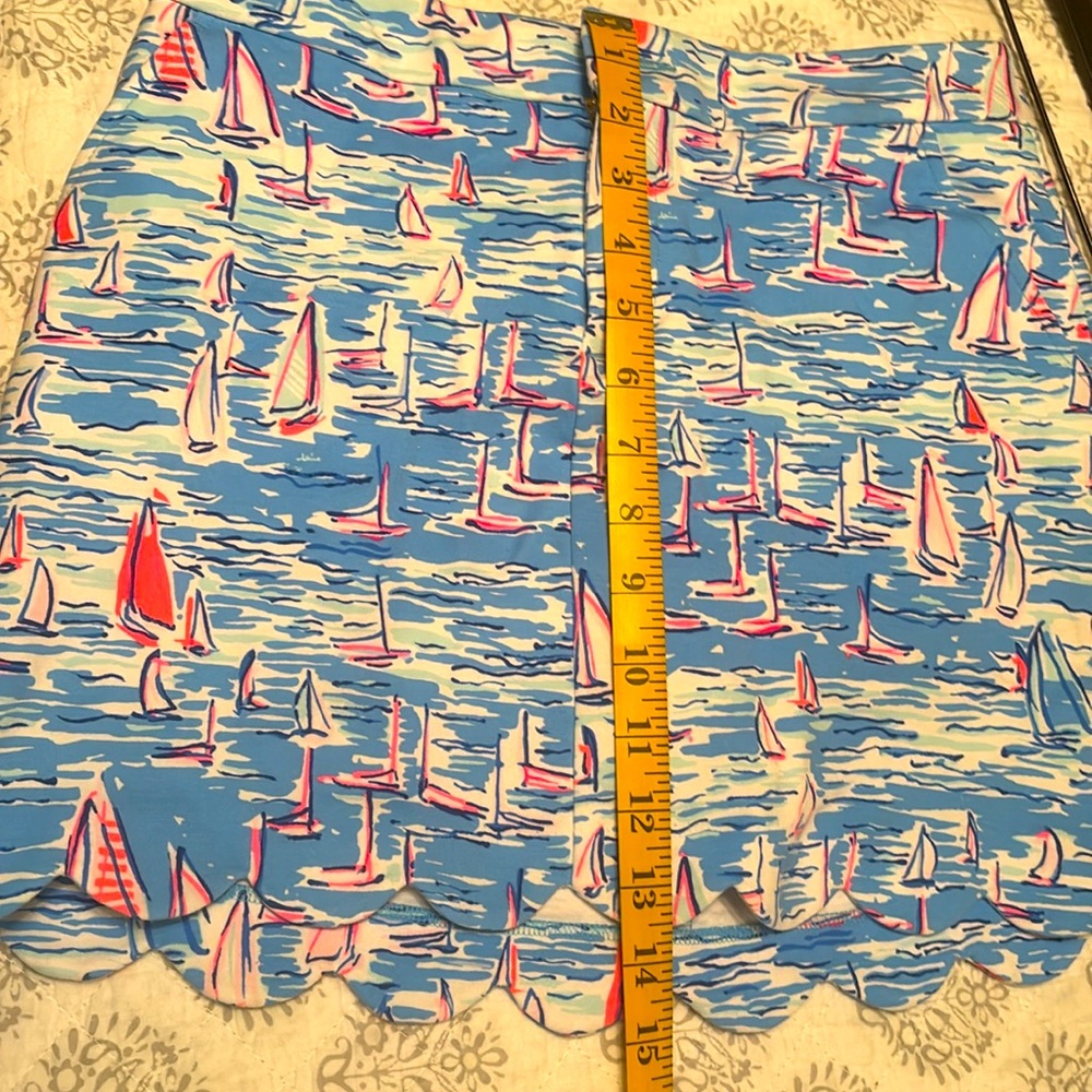 **New**Lilly Pulitzer Blue and Pink Sailboat Skort - Picture 10 of 11